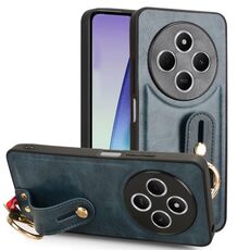 Per Redmi 14C 4G Custodia per telefono in pelle con cinturino posteriore (blu)