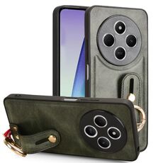 Per Redmi 14C 4G Custodia per telefono in pelle con cinturino posteriore (verde)