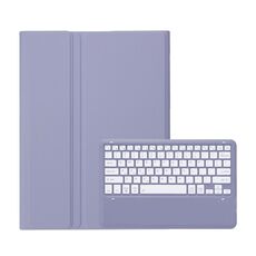 Per Samsung Galaxy Tab S10 Ultra A910B Custodia per tablet in pelle con tastiera Bluetooth staccabile e slot per penna (viola)