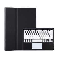 Per Samsung Galaxy Tab S10 Ultra A910B-A Custodia per tablet in pelle con tastiera Bluetooth staccabile e touch pad (nero+bianco)
