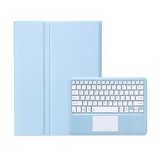 For Samsung Galaxy Tab S10 Ultra A910B-A Touch Pad Detachable Bluetooth Keyboard Leather Tablet Case(Sky Blue)