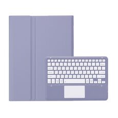 For Samsung Galaxy Tab S10 Ultra A910B-A Touch Pad Detachable Bluetooth Keyboard Leather Tablet Case(Purple)