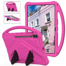 Per Samsung Galaxy Tab S10 Ultra 14.6 Custodia antiurto in EVA per tablet con supporto (rosso rosa)