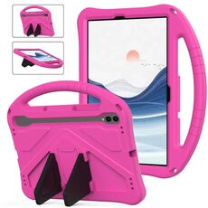 Per Samsung Galaxy Tab S10 Custodia antiurto per tablet EVA con supporto (rosso rosa)