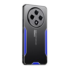 Per Xiaomi Redmi 14C Blade Series TPU Hybrid Metal Phone Case (Blu)