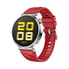 For Huawei Watch GT 5 41mm Solid Figure Homochromy Silicone Watch Band(Red)