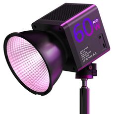 C60R 60W RGB Stage Lamp Professional Video Photography COB Fill Light con 8 batterie, spina: spina USA