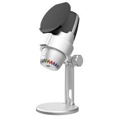 ME9 USB Microphone ENC Noise Reduction Desktop Microphone With RGB Light(White)