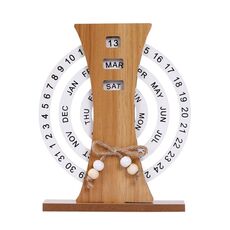 Ornamenti per la decorazione della casa con calendario perpetuo rotante manuale in legno (ruota panoramica)