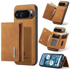 For Google Pixel 9 Pro XL DG.MING M1 Series 3-Fold Multi Card Wallet + Magnetic Phone Case(Brown)