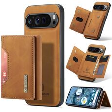 For Google Pixel 9 Pro XL DG.MING M2 Series 3-Fold Multi Card Bag + Magnetic Phone Case(Brown)