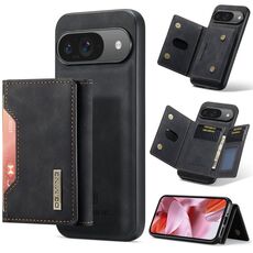 For Google Pixel 9 / 9 Pro DG.MING M2 Series 3-Fold Multi Card Bag + Magnetic Phone Case(Black)