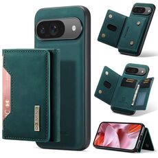 For Google Pixel 9 / 9 Pro DG.MING M2 Series 3-Fold Multi Card Bag + Magnetic Phone Case(Green)