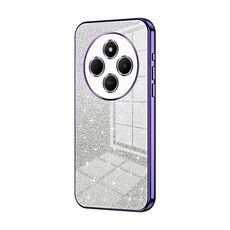 For Redmi 14R Gradient Glitter Powder Electroplated Phone Case(Purple)