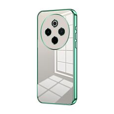 Per vivo Y300 Pro Custodia per telefono con foro sottile e placcatura trasparente (verde)