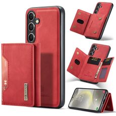 For Samsung Galaxy S24 FE 5G DG.MING M2 Series 3-Fold Multi Card Bag + Magnetic Phone Case(Red)