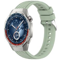 For Huawei Watch GT 5 Pro 46mm Line Texture Quick Release Silicone Watch Band(Grass Green)