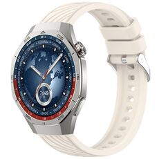 For Huawei Watch GT 5 Pro 46mm Line Texture Quick Release Silicone Watch Band(Starlight)