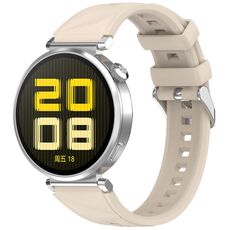 Per Huawei Watch GT 5 41mm Cinturino in silicone a sgancio rapido (bianco avorio)