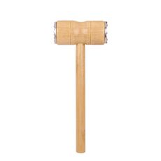 Martello per carne multifunzionale con manico in legno a doppia faccia, spezza tendini per bistecche da cucina (manico in legno)
