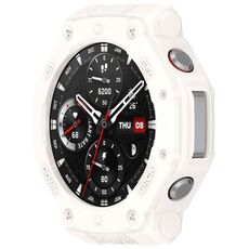 For Amazfit T-Rex3 Armor Hollow TPU Half Coverage Watch Case(Ivory White)