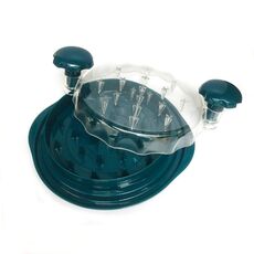 Macchina per triturare il pollo con coperchio trasparente Strumento per triturare la carne antiscivolo (blu navy)