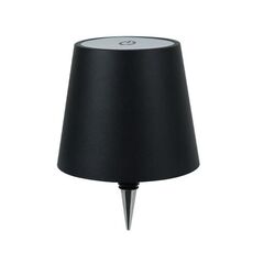 Lampada da tavolo a LED ricaricabile, dimmerabile, tricolore, senza fili, per bottiglie di vino, luce da bar, dimensioni: alluminio (nero)