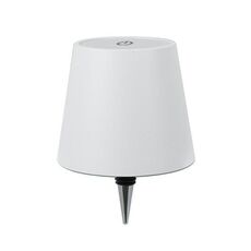 Lampada da tavolo a LED ricaricabile, dimmerabile, tricolore, senza fili, per bottiglie di vino, luce da bar, dimensioni: alluminio (bianco)