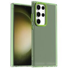 For Samsung Galaxy S24 Ultra 5G Candy PC Hybrid TPU Shockproof Phone Case(Green)