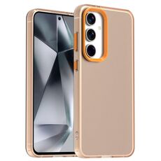 For Samsung Galaxy S23 FE 5G Candy PC Hybrid TPU Shockproof Phone Case(Orange)