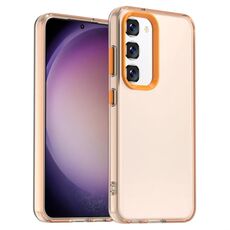 For Samsung Galaxy S23 5G Candy PC Hybrid TPU Shockproof Phone Case(Orange)