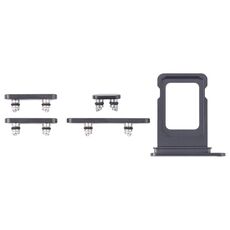 Per iPhone 16 Pro Max Vassoio Scheda SIM Originale + Vassoio Scheda SIM + Tasti Laterali (Nero)