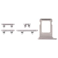 Per iPhone 16 Pro Max Vassoio scheda SIM originale + Vassoio scheda SIM + Tasti laterali (argento)
