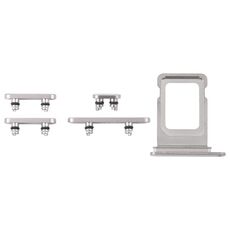 Per iPhone 16 Pro Max Vassoio Scheda SIM Originale + Vassoio Scheda SIM + Tasti Laterali (Bianco)