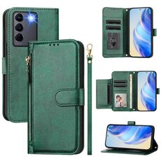 Per vivo V27e 4G / T2 4G Global Multi-Card Slots Zipper Wallet Custodia in pelle per telefono (verde)