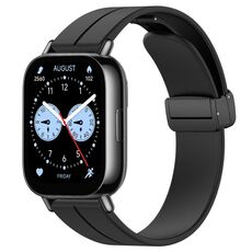 Per Redmi Watch 5 Lite cinturino in silicone con fibbia magnetica pieghevole (nero)