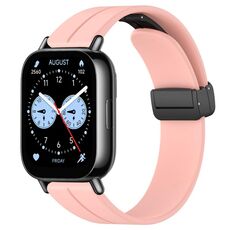 Per Redmi Watch 5 Lite cinturino in silicone con fibbia magnetica pieghevole (rosa chiaro)