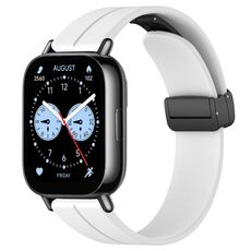 Per Redmi Watch 5 Active cinturino in silicone con fibbia magnetica pieghevole (bianco)