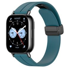 Per Redmi Watch 5 Active Cinturino in silicone con fibbia magnetica pieghevole (verde navy)