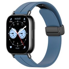 Per Redmi Watch 5 Active Cinturino in silicone con fibbia magnetica pieghevole (blu scuro)