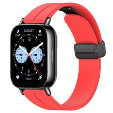 Per Redmi Watch 5 Active Cinturino in silicone con fibbia magnetica pieghevole (rosso)