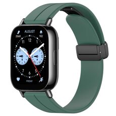Per Redmi Watch 5 Active Cinturino in silicone con fibbia magnetica pieghevole (verde scuro)