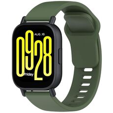Per Redmi Watch 5 Lite Youth Version cinturino in silicone a sgancio rapido tinta unita (verde scuro)