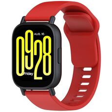 Per Redmi Watch 5 Lite Youth Version cinturino in silicone a sgancio rapido tinta unita (rosso)