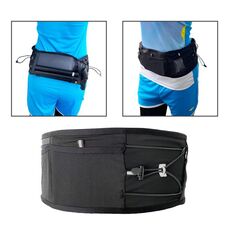Marsupio sportivo da corsa, cintura ultrasottile e traspirante con cinghia di fissaggio per bastoni da trekking, taglia: L/XL/XXL