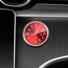 Orologio luminoso al quarzo elettronico digitale per auto, colore: rosso rubino