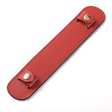 Semplice accessorio staccabile con manico in pelle anti-strangolamento (rosso)