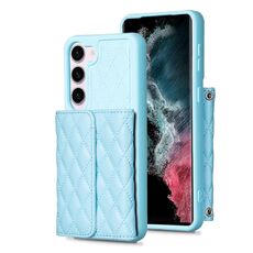 Per Samsung Galaxy S23 5G Portafoglio orizzontale Custodia in pelle rombica (blu)