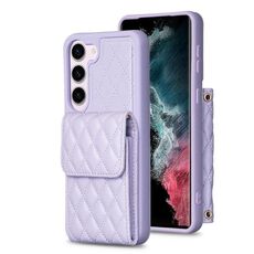 Per Samsung Galaxy S23 5G Portafoglio verticale Custodia in pelle rombica (viola)