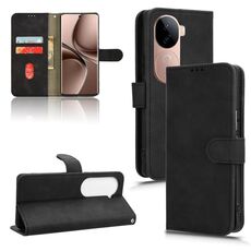 Per vivo V40e 5G India / iQOO Z9s 5G Custodia in pelle magnetica con chiusura magnetica (nera)